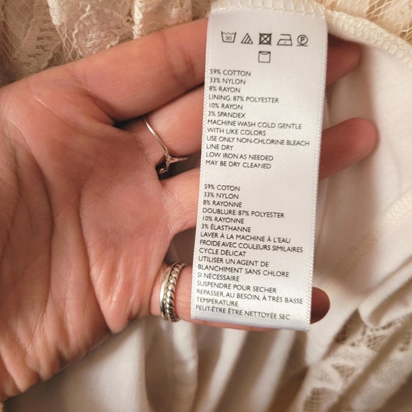 White Lace Mini Dress, Pins & Needles - Picture 9 of 10